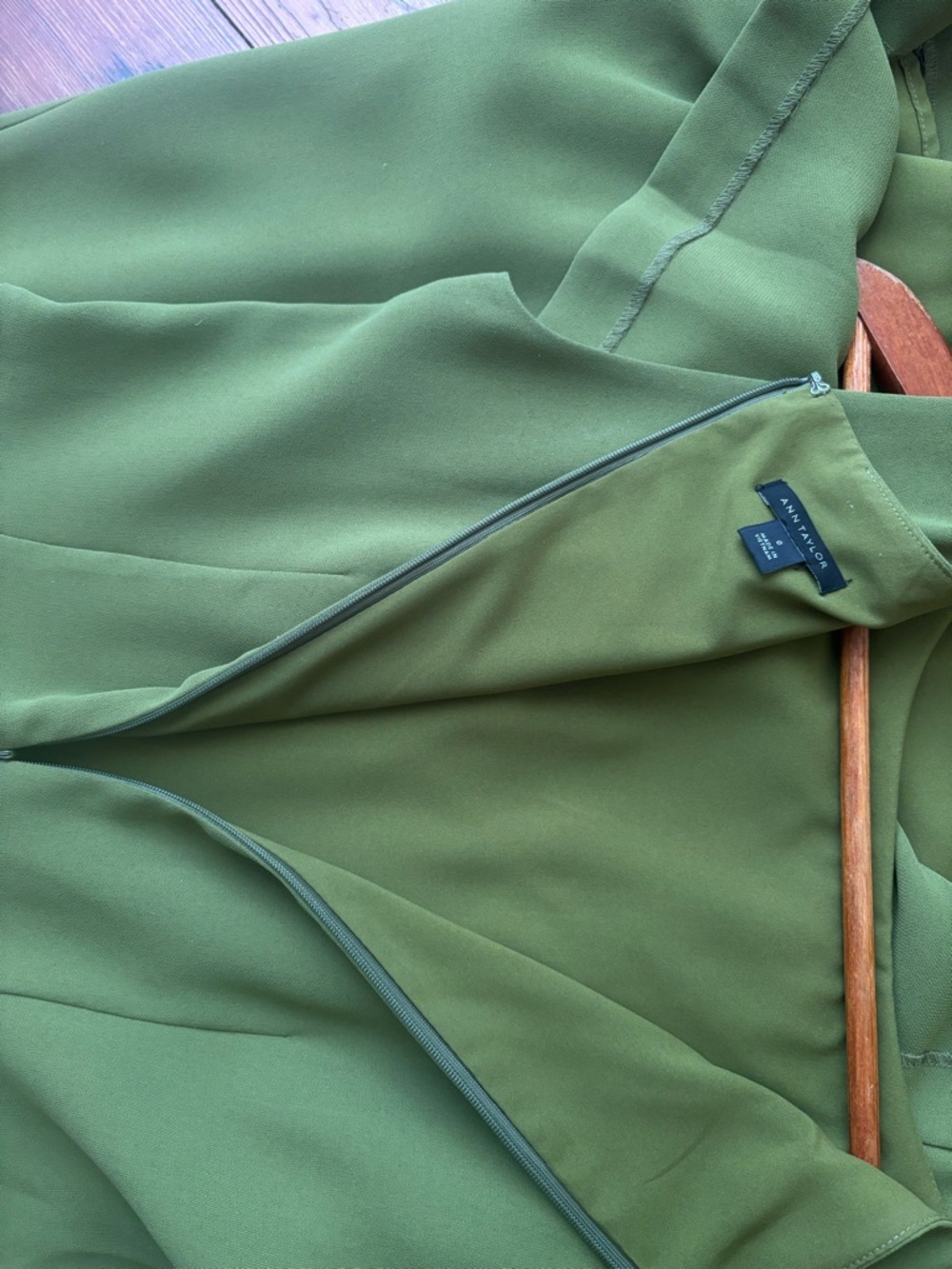 Ann Taylor Pleated A-Line Dress in Banana Palm - Picture 5 of 5
